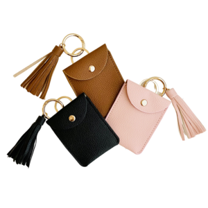 Mini Wallet Key Chain w Tassel