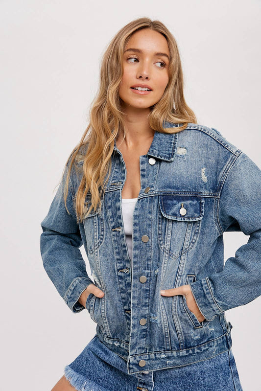 Distressed Denim Jacket