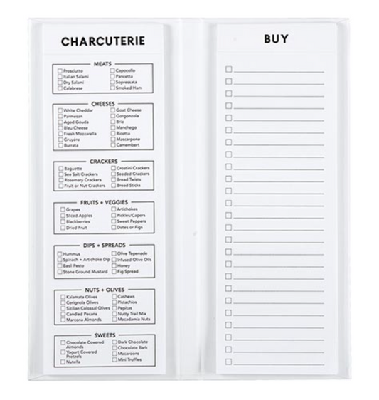 Charcuterie List Pad- White