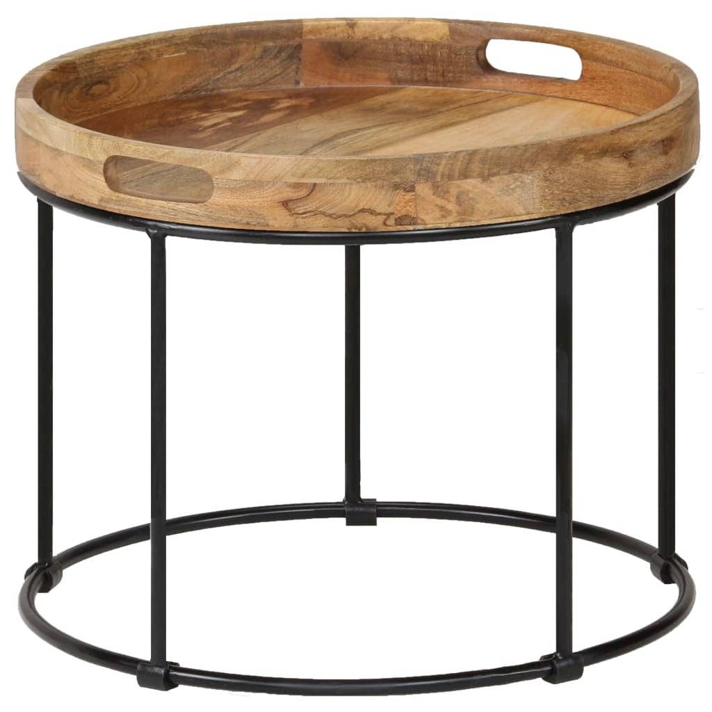 Coffee Table Solid Mange Wood and Steel