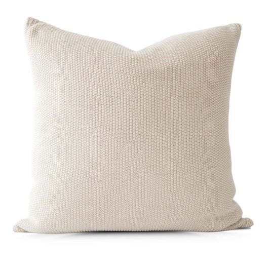 Sia Cotton Seedstitch Knit Pillow Cover- 20x20