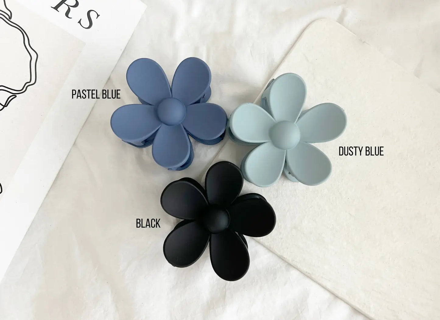 Flower 3" Hair Clips- Matte Hair Claw