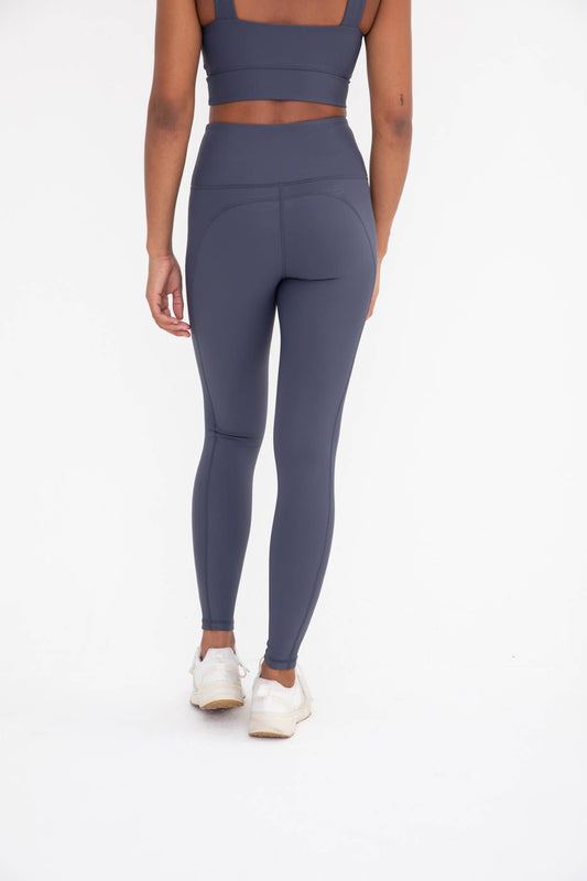 Micro-Rib Lycra-Blend Swoop Back High-Waist Legging lol