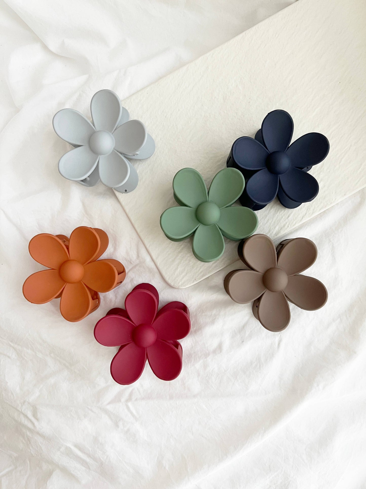 Flower 3" Hair Clips- Matte Hair Claw