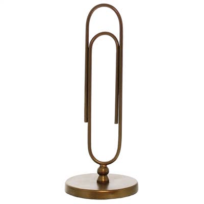 Paperclip Letter Holder, Brass