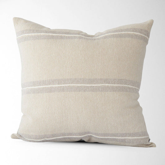 Harlow Striped Textured Pillow Cover- 20x20