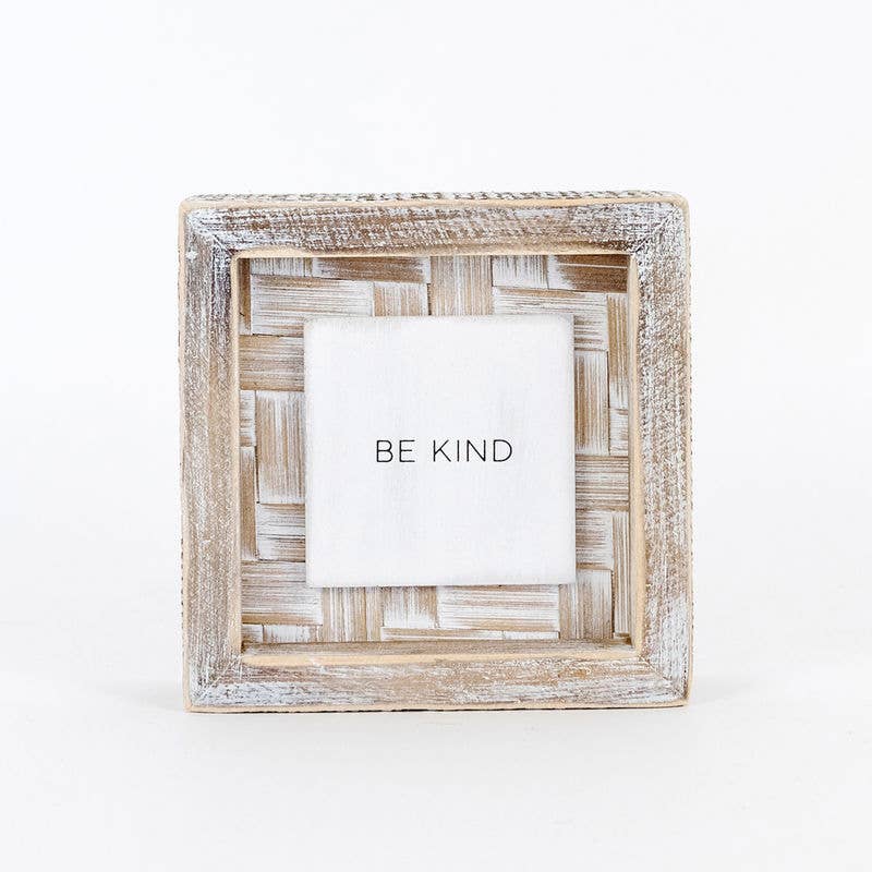 Be Kind Bamboo Wood Framed Sign