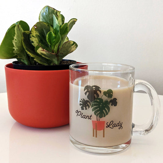 Mug: Plant Lady Monstera Glass Mug