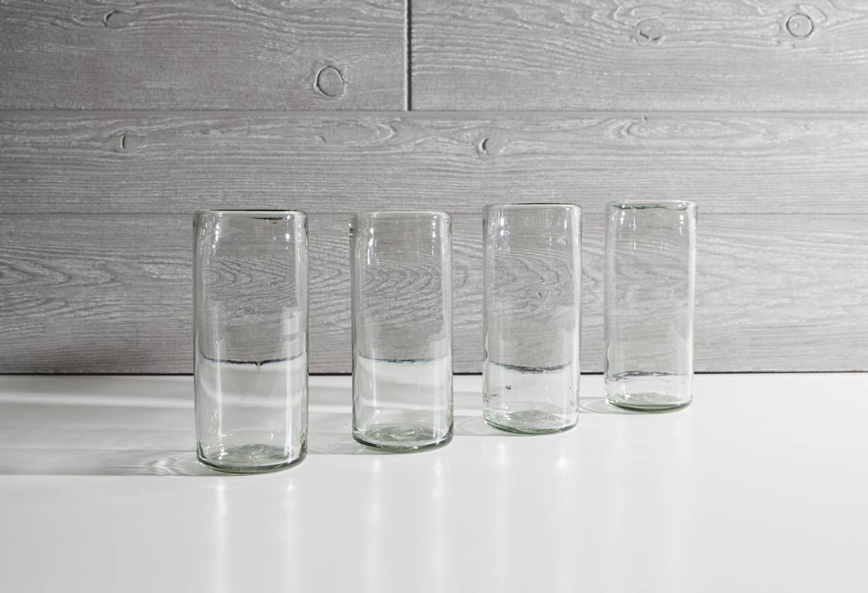 Handblown Mexican Highball Glasses- Set of 4