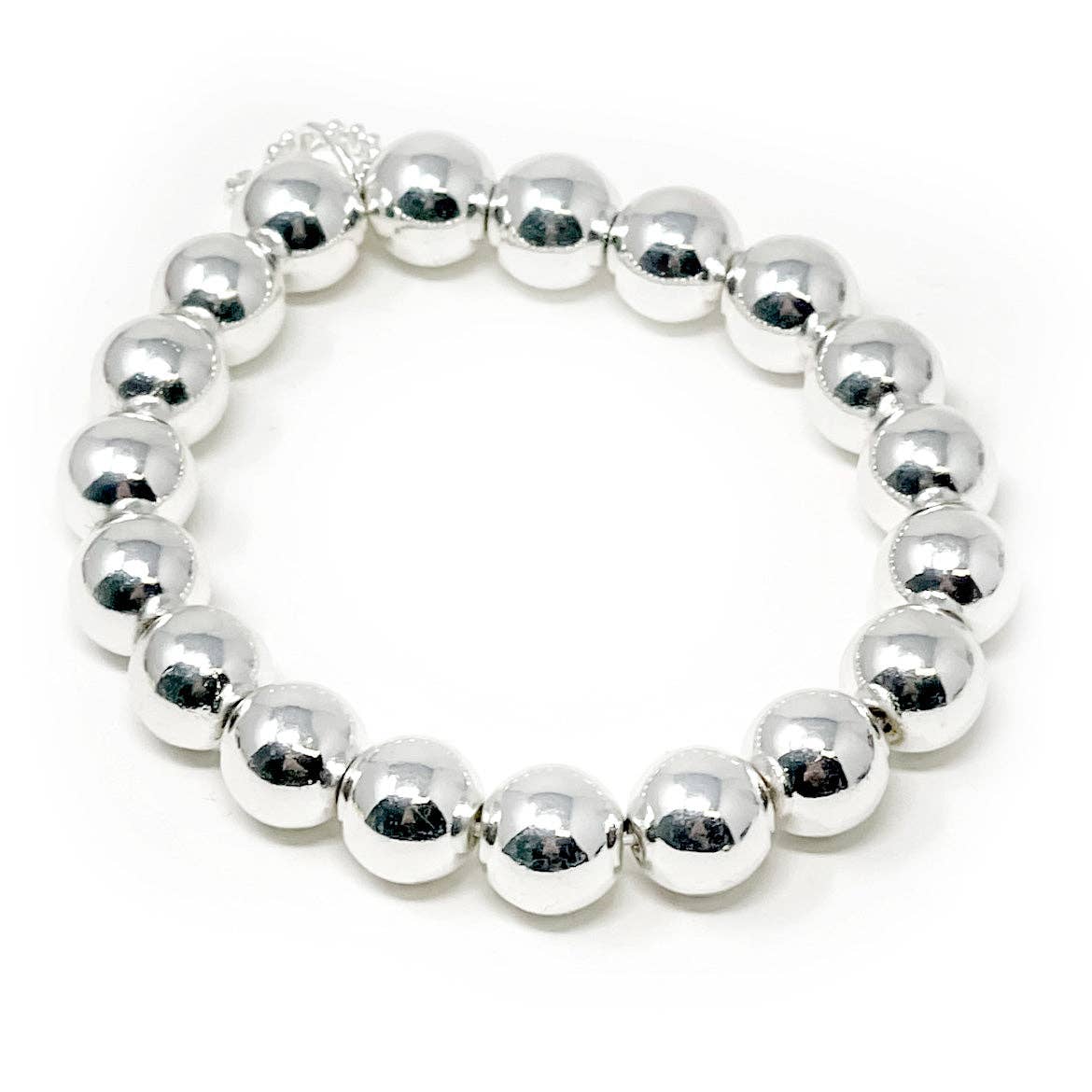 10mm Silver Hematite Stackable PowerBeads