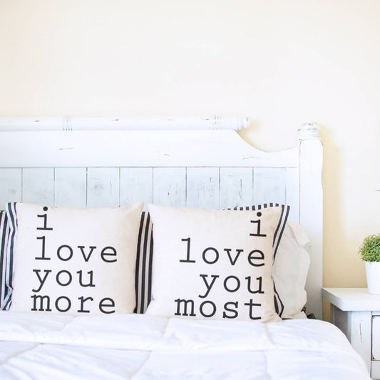 I Love You MOST Pillow Cover 18x18 inch