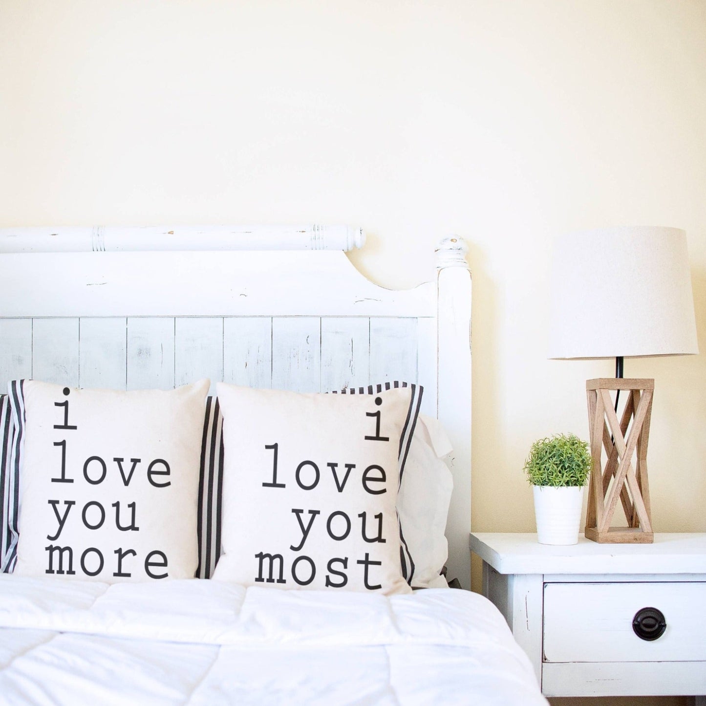 I Love You MORE Pillow Cover 18x18 inch