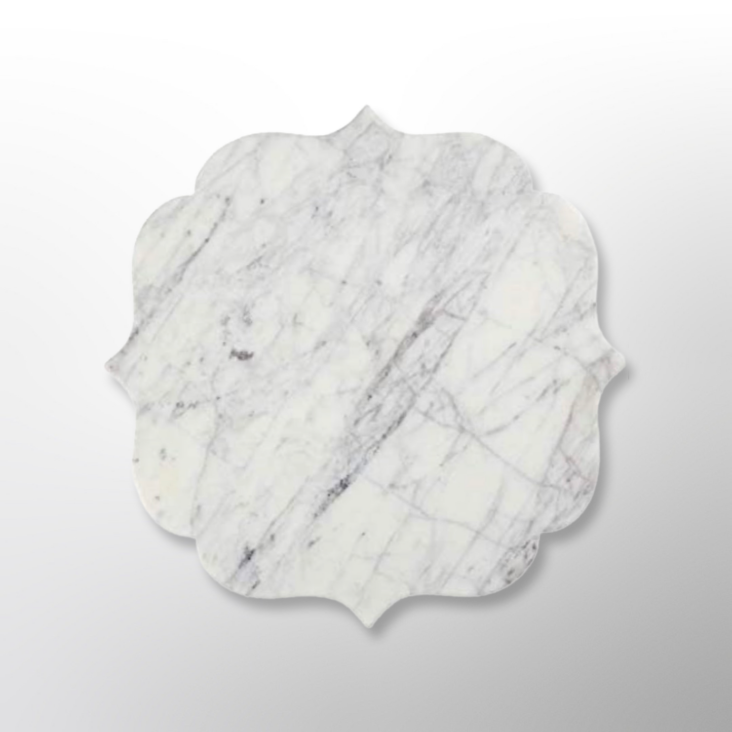 Arabesque Marble Board: White/Lavender