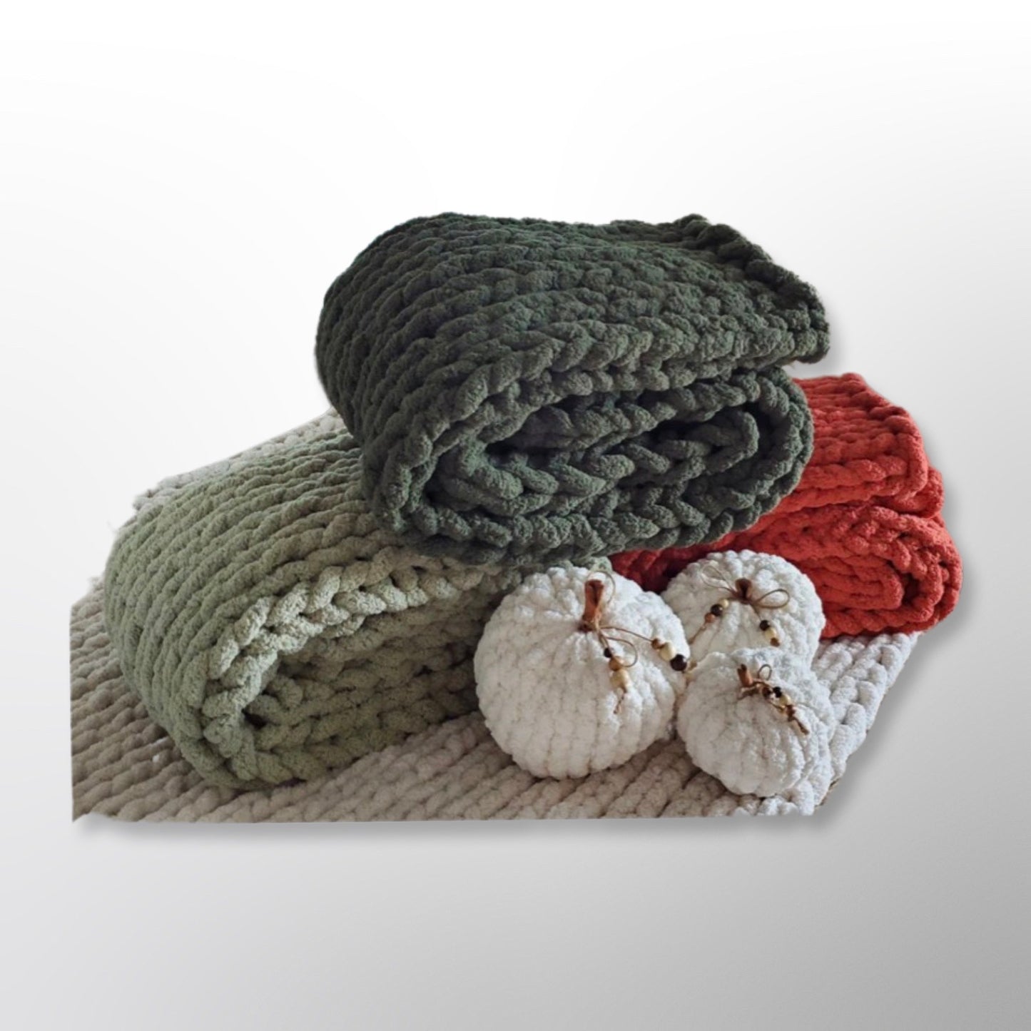 Luxury Soft Chunky Knit Chenille Throw Blankets