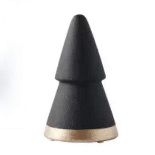 Nordic Ceramic Black/Gold Christmas Tree- Small