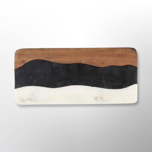 Marble + Wood Serving Board